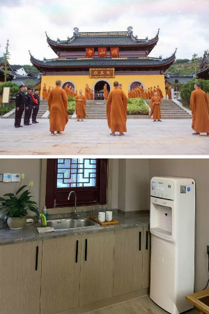 千年横山寺和彩神8888净水器的缘聚 净水佛心!